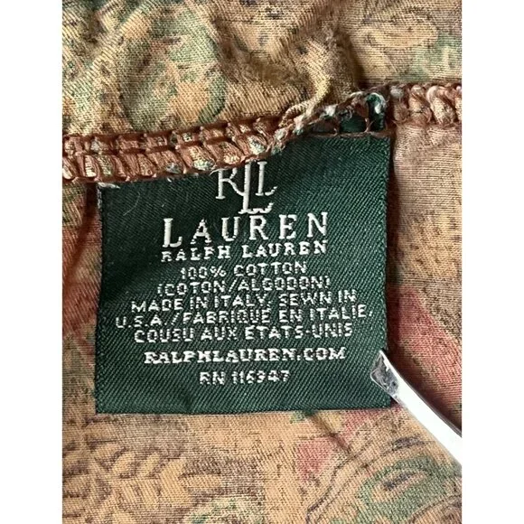 Lauren Ralph Lauren King Flat Sheet & Pillowcase Set Rue Des Artistes Cotton - Picture 9 of 12